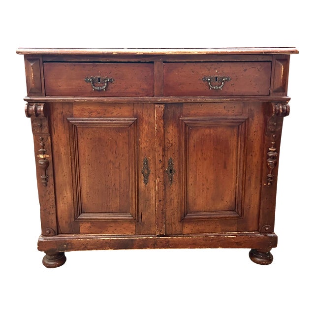 Antique Eastern European Sideboard Cabinet For Sale
