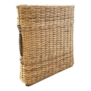 Vintage World War 2 Wicker Artillery Shell Ammo Woven Basket For Sale