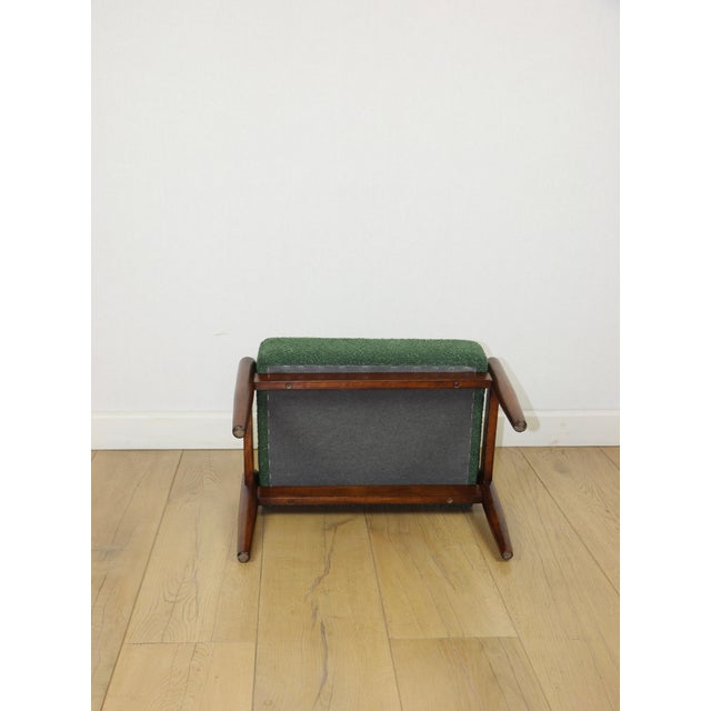 1970s Green Bouclé Ottoman by Edmund Homa, 1970s For Sale - Image 5 of 7