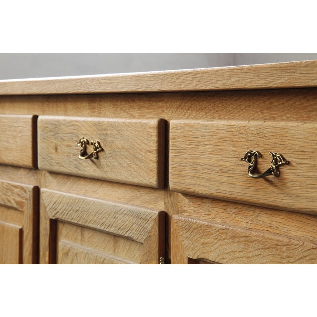 Brown Danish Oak Cabinet in the style of Henning Kjærnulf, 1970s For Sale - Image 8 of 18