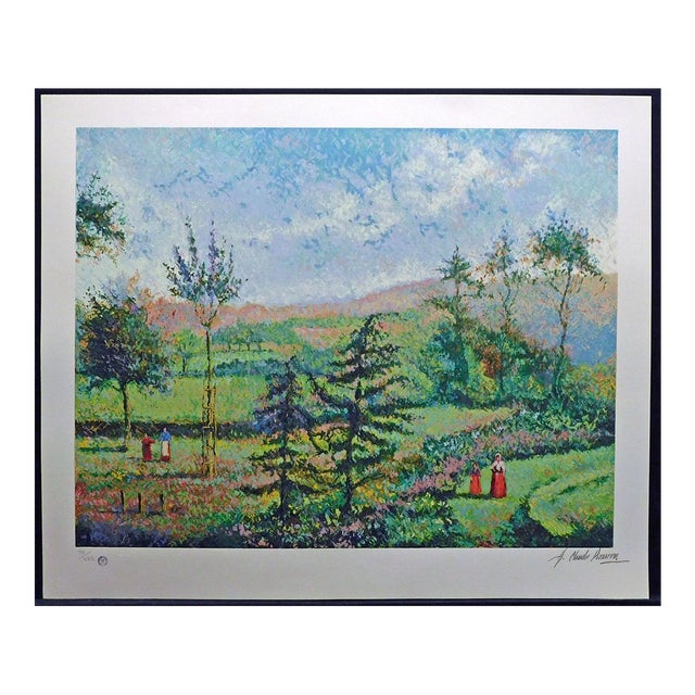 Pissarro, Claude "Garden of Yves Saint Laurent"Signed Artwork Serigraph Unframed For Sale