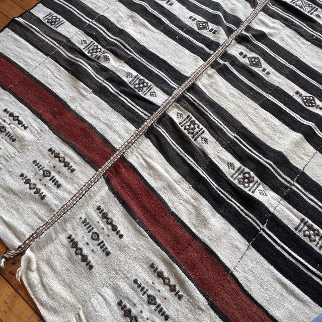 Textile Vintage 1960's Handmade Fulani West African Wedding Blanket For Sale - Image 7 of 7
