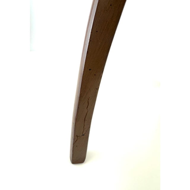 Wood Vintage r.a. Importing Co. Burl Wood Tripod Drinks Table For Sale - Image 7 of 13