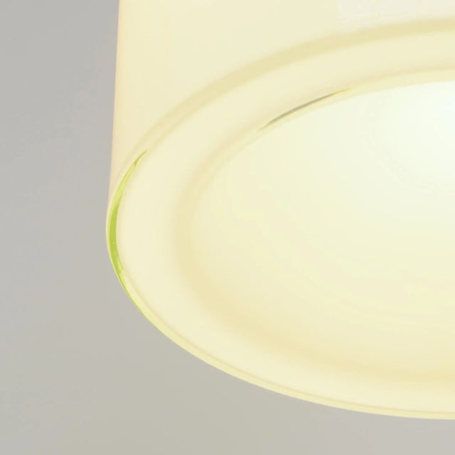 Pendant Lamp in White Glass by Glashütte Limburg For Sale - Image 11 of 12