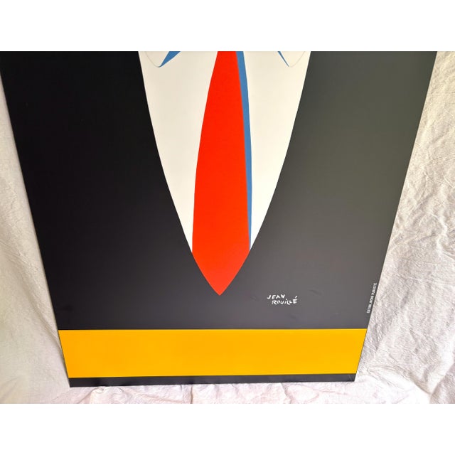Art Deco Jean Rouille' 1930s "Le Cravate" the Tie Poster--Wood ColorPlak-Mounted For Sale - Image 3 of 14