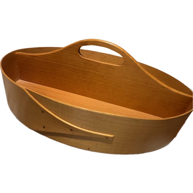 American Vintage Shaker Workshop Cherry Oval Divided Tray For Sale - Image 3 of 7