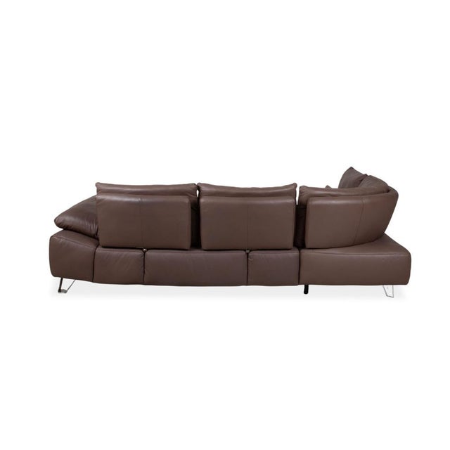 MR680 Corner Sofa in Brown Leather from Musterring For Sale - Image 10 of 12