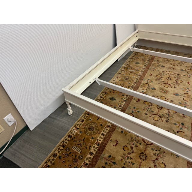 White Queen Size Restoration Hardware Dutch Industrial Bed Frame For Sale - Image 8 of 12