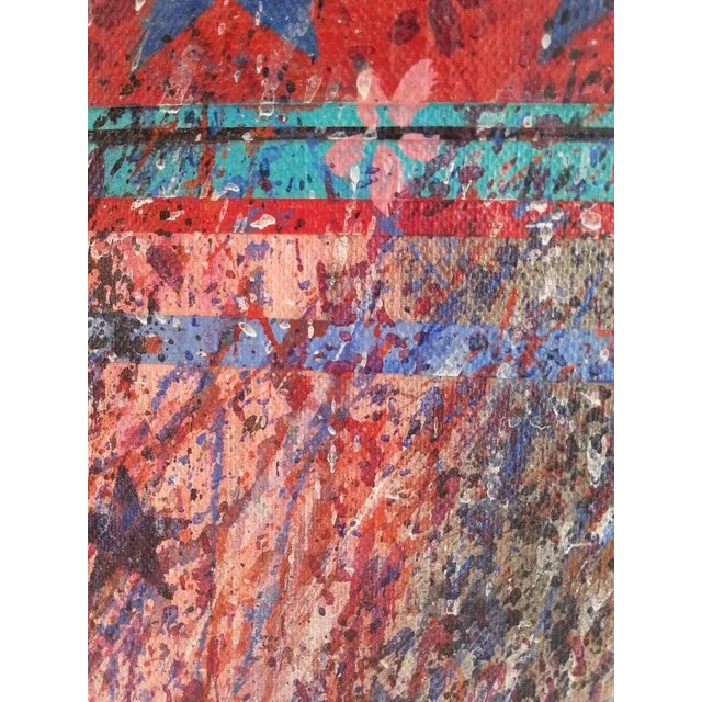 Venus and Stars 49" Oil Painting 1970s For Sale - Image 12 of 13