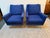 Blue West Elm Carlo Mid Century Arm Chair For Sale - Image 8 of 12