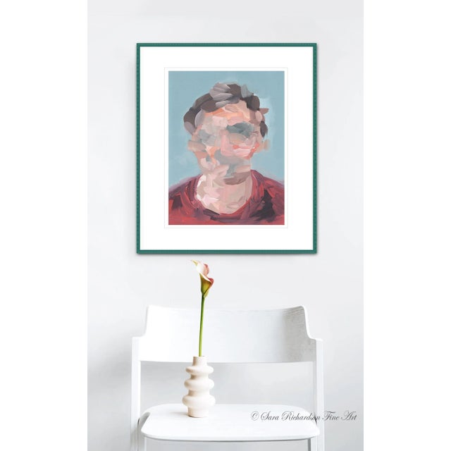Portrait No.2 is an original abstract figurative painting on paper that explores the human presence through layered mark-...