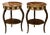 Baroque Style Wood Side Table – Copper With Gold Leaf Accents, Elegant Design For Sale