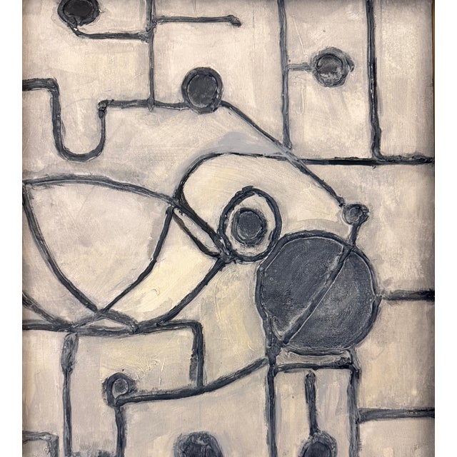 Mid-Century Modern Contemporary Abstract Expressionist Painting by Bryan Boomershine Framed For Sale - Image 3 of 5