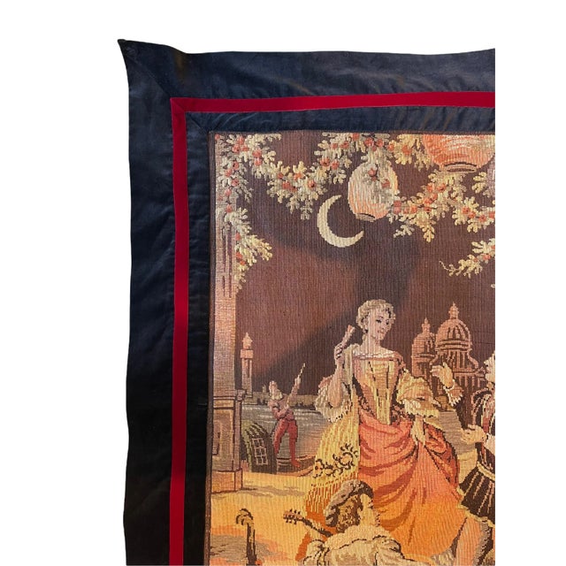 Victorian Antique Victorian Love Screen Woven Tapestry Textile For Sale - Image 3 of 9