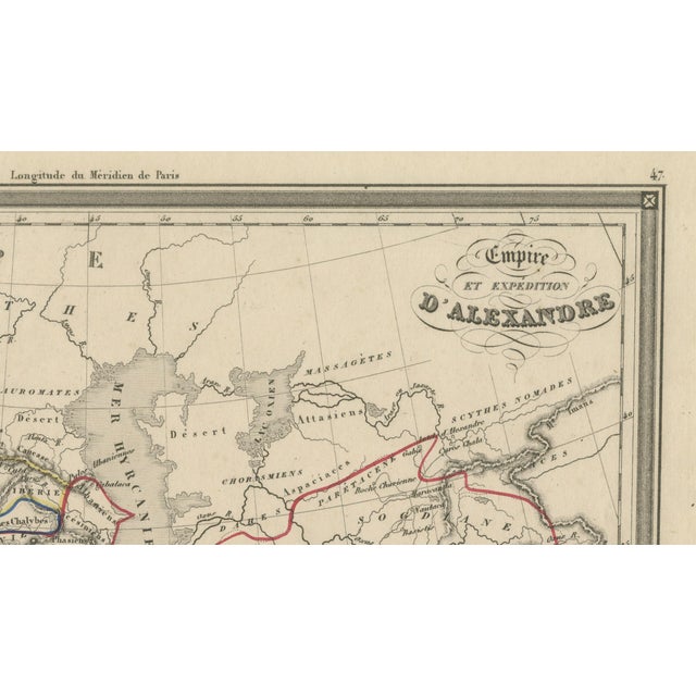 Alexander the Great's Empire Map, 1800s For Sale - Image 4 of 10
