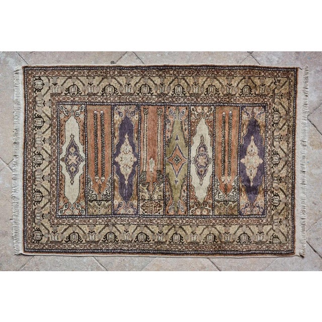 Beige Turkish Kayseri Group Prayer Rug For Sale - Image 8 of 8