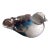 Blue/White Blown Art Glass Gold Aventurine Bird Figurine For Sale