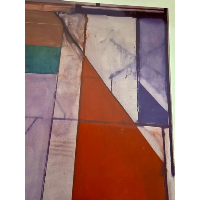 Abstract Richard Diebenkorn Rare Vintage Abstract Expressionist Large Lithograph Print With Original Frame mMuseum Poster ‘Ocean Park No. 70’ 1974 For Sale - Image 3 of 12