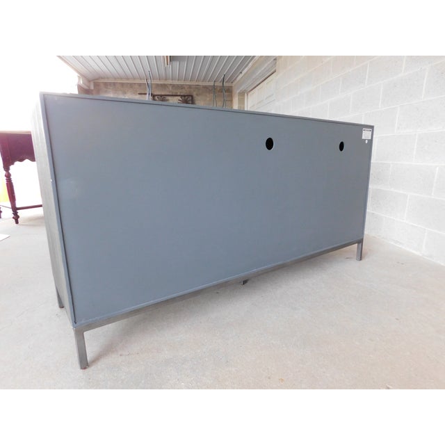 Lillian August Ford Shagreen Console / Credenza Charcoal 64"w For Sale - Image 9 of 17