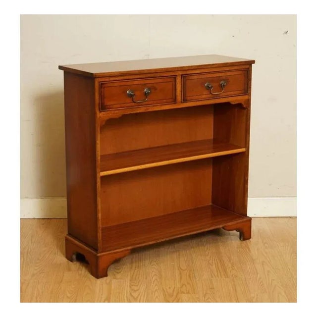 Vintage Dwarf Open Bookcase in Yew Wood from Bevan-Funnell For Sale - Image 4 of 11