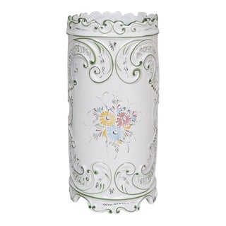 Portuguese Ceramic Umbrella Stand by RCCL Pottery For Sale