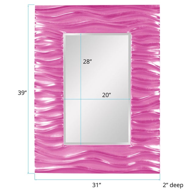Contemporary Zenith Mirror - Glossy Hot Pink For Sale - Image 3 of 6