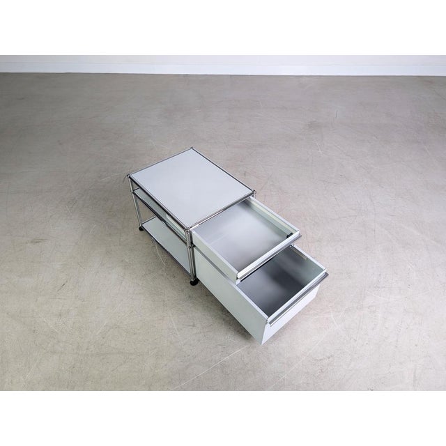 Metal Small White Fritz Office Cabinet from USM Haller For Sale - Image 7 of 9