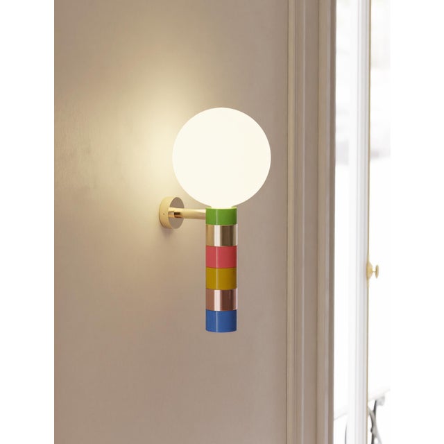 Donna I Wall Lamp in Brass with Glass and Aluminium by Marine Breynaert For Sale - Image 4 of 8