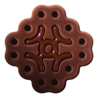 Areane Nr. 08.1 Wall Panel in Brown Velvet Chromed MDF by Arno Hoogland For Sale