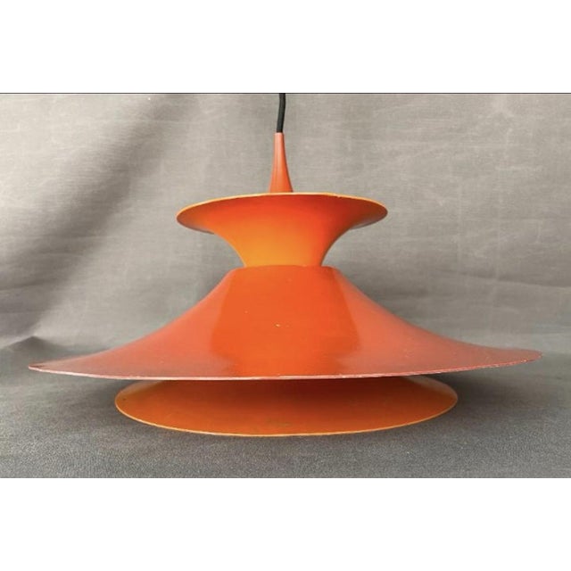 Metal Vintage Mod. Radius Naranja Lamp by Erik Balslev for Fog & Mørup, 1970 For Sale - Image 7 of 7