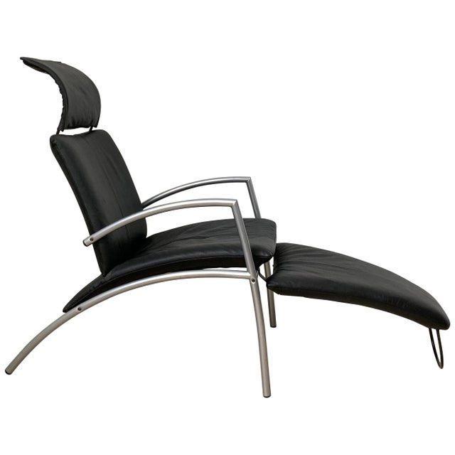 Postmodern Kebe Leather Convertible Lounge or Armchair, Denmark For Sale - Image 11 of 11