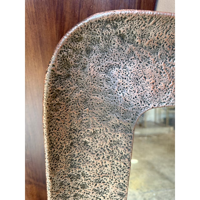 Metal Hammered Nickel-Plated Copper Mirror by Angelo Bragalini, Italy, 1960 For Sale - Image 7 of 7