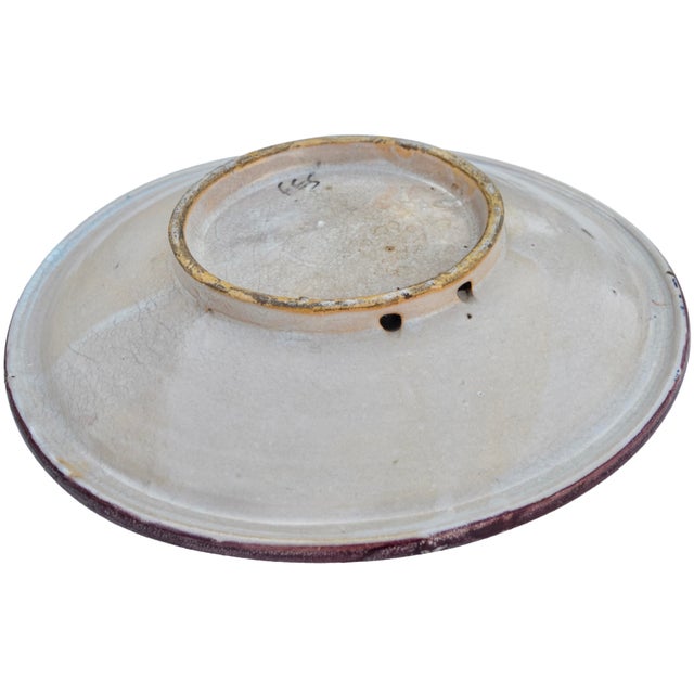 Ceramic Early 20th Century Moorish Calligraphy-Patterned Ceramic Plate For Sale - Image 7 of 7