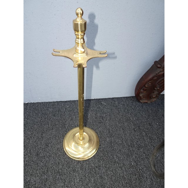 Fp 12 Vintage French Country Gold Fireplace Tools W Four Tools For Sale - Image 4 of 12