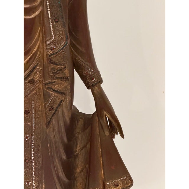 Carved Wood Buddha Statue For Sale In Philadelphia - Image 6 of 16