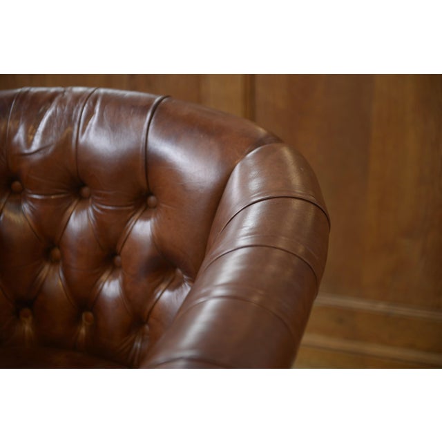 Animal Skin Vintage Leather-Upholstered Club Chairs, 1990s, Set of 2 For Sale - Image 7 of 14