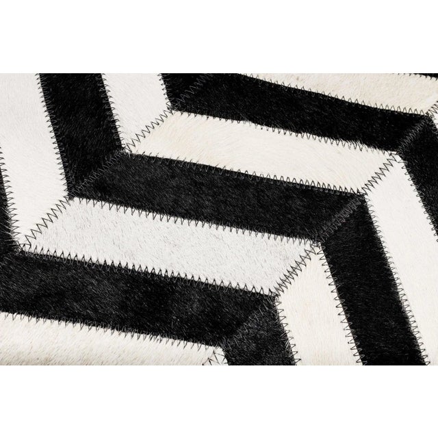 Canvello Genuine Cowhide Leather Decorative Throw Pillow With Feather Down Insert Included For Sale - Image 4 of 4