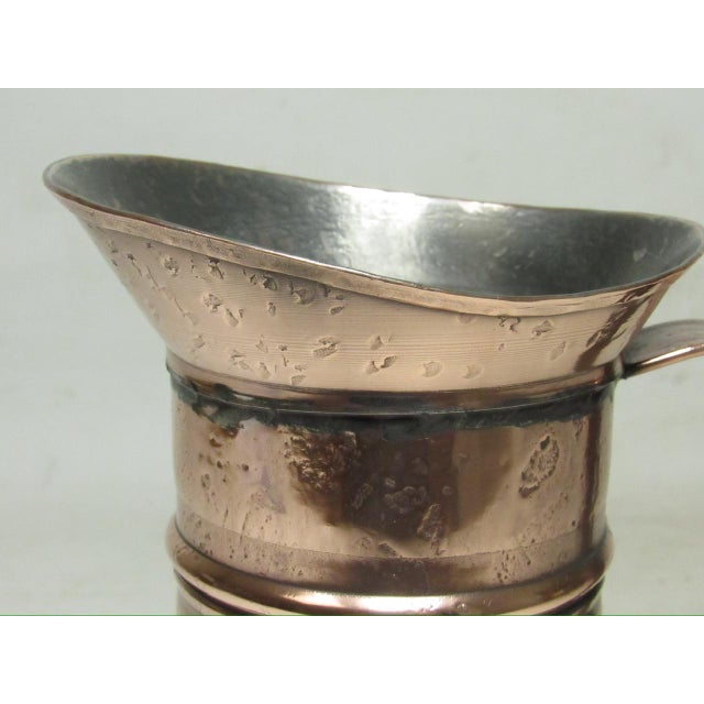 French French Polished Copper Half Liter Jug For Sale - Image 3 of 17