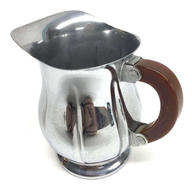 Silver Art Deco Bakelite Farber Bros Krome Kraft Cream and Sugar Stainless For Sale - Image 8 of 11