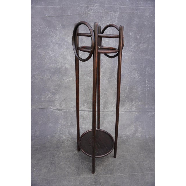Ebony Thonet Bentwood Vienna Secession Style Plant Stand For Sale - Image 8 of 9