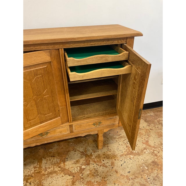 1970s Mid-Century Danish Oak Sideboard by Henning Kjaernulf, Attributed For Sale - Image 10 of 15
