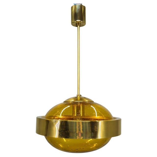 Space Age Ufo Pendant Lamp from Kamenický Šenov, Former Czechoslovakia, 1970s For Sale - Image 15 of 15
