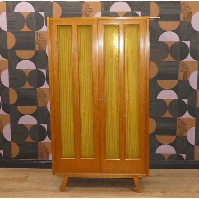 Wardrobe on Legs with Glass Doors, 1960s For Sale - Image 16 of 16