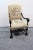 Brown Jacobean Carved Walnut Needlepoint Arm Chair For Sale - Image 8 of 8