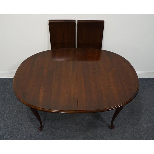 Cresent Furniture Solid Cherry Traditional Style 90" Oval Dining Table For Sale - Image 11 of 11