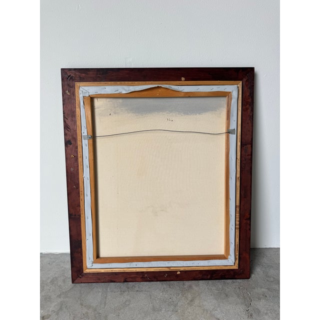 Vintage Painting of Woman With Flowers – Oil on Canvas, Signed For Sale - Image 11 of 12