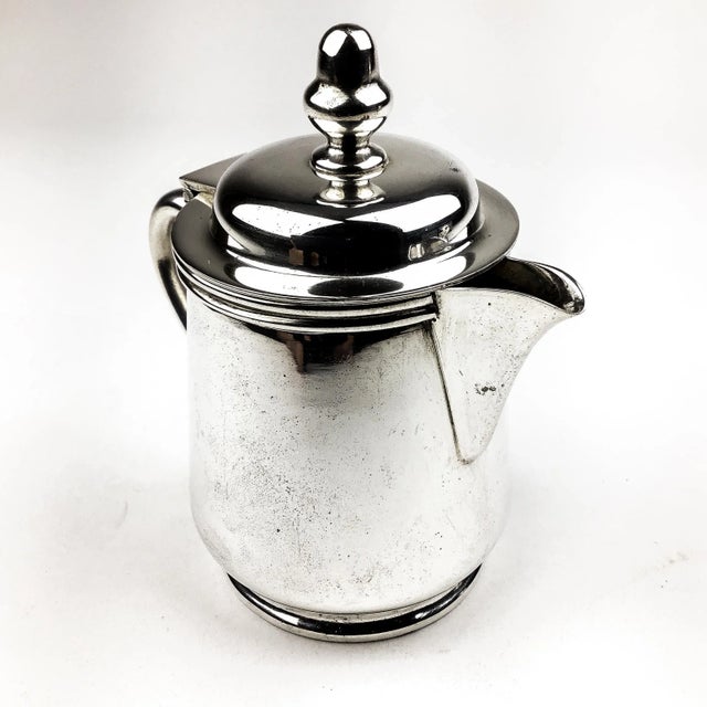 Vintage Japan Nickel Silver Pitcher For Sale - Image 4 of 12