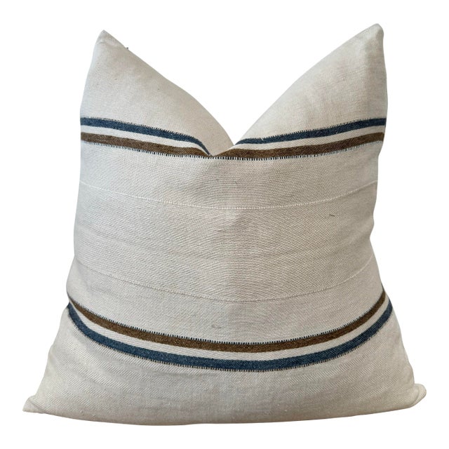 100% Belgian Linen Auburn Pillow Cover With Hidden Zipper For Sale