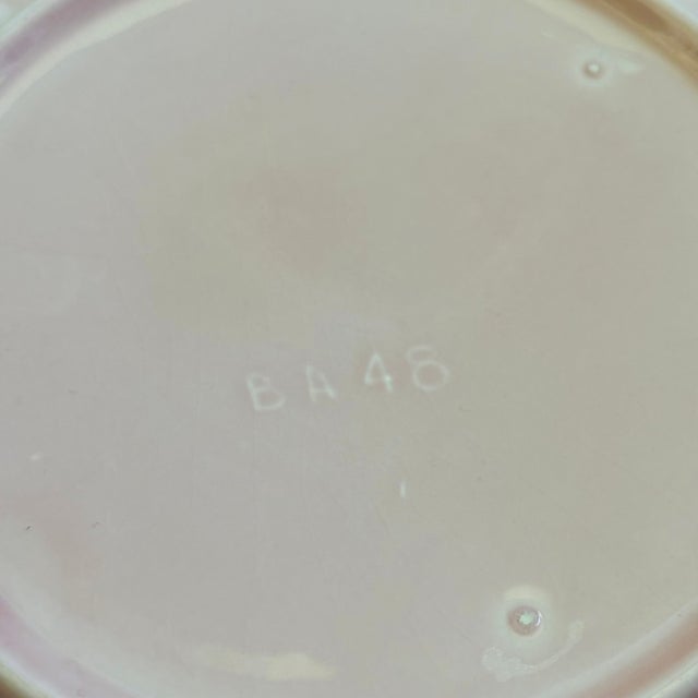 Ceramic Large Mid Century Ceramic Scalloped Serving Bowl For Sale - Image 7 of 7