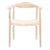 Volta Foc Twist Accent Chair - Unfinished Natural Teak/Natural Foc Twist For Sale
